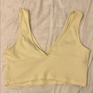 Yellow crop top